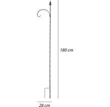 Lyktstolpe i metall, 180 cm hög och 28 cm bred