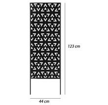 Ssynskydd med geometriskt mönster, 123 centimeter högt och 44 centimeter brett.