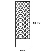 Dekorativt insynsskydd med cirkelformat mönster, 180 cm högt, 60 cm brett