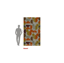 Komar Logo. Fototapet med geometriska former och storleksangivelser.