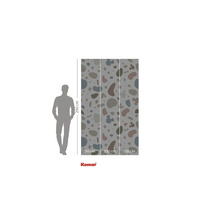 Komar fototapet med stenmönster och måttangivelser