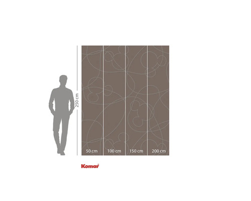 Komar fototapet med abstrakt mönster, 250 cm hög och 200 cm bred