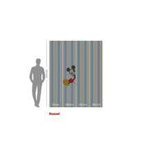 Fototapet med randigt mönster och Musse Pigg-motiv, höjd 250 centimeter