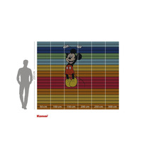 Fototapet med Musse Pigg-motiv och horisontella ränder