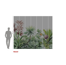 Fototapet med djungelmotiv och storleksangivelser.