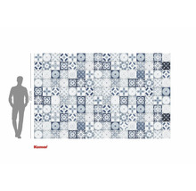 Fototapet med kakelmönster i vintagestil, höjd 250 cm