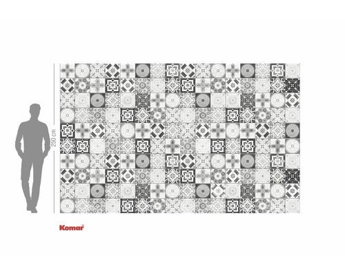 Fototapet med kakelmönster och en höjd på 250 centimeter