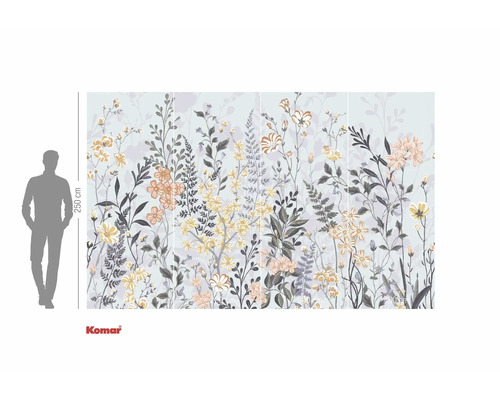 Komar fototapet med blommönster och en höjd av 250 cm