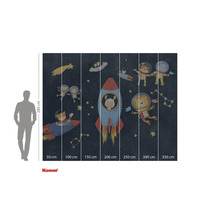 Komar fototapet med rymdmotiv och djur