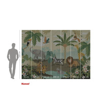 Fototapet med djungeldjursmotiv som väggdekoration