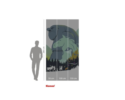 Komar fototapet med ett bergtrollmotiv, perfekt för väggdekoration