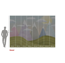 Fototapet med bergmotiv, 280 cm hög och 400 cm bred