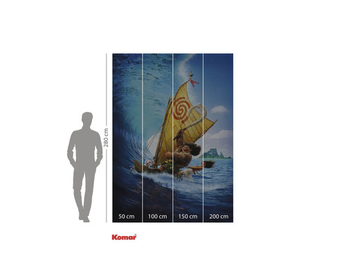 Fototapet med motivet från filmen Vaiana, bestående av fyra delar