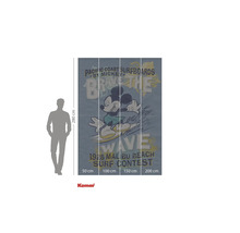 Fototapet med Mickey Mouse surfmotiv, storlek 200 x 280 cm