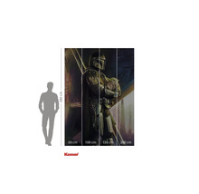 Komar fototapet Star Wars The Mandalorian och Baby Yoda, 280 cm hög, visar en scen från serien.