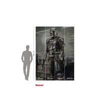 Fototapet med Star Wars Mandalorian motiv och storleksangivelser