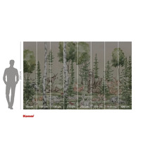 Komar fototapet med skogsdjur och träd