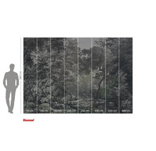 Fototapet med skogsmotiv och storleksinformation.