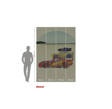 Komar Cars fototapet med bilmotiv och storleksangivelser