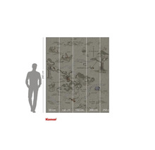 Komar Nalle Puh väggmålning med en karta över Sjumilaskogen