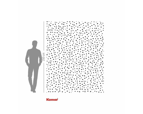 Fototapet med prickmönster, 250 cm hög