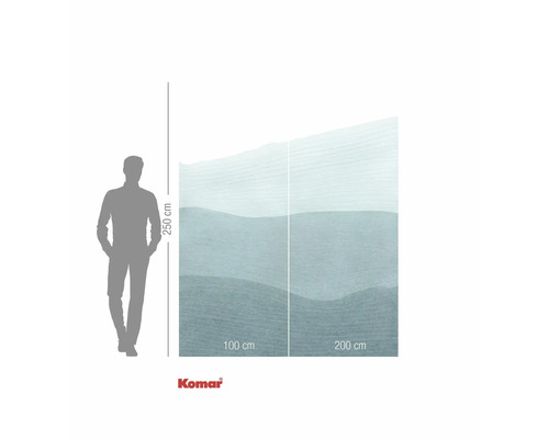 Komar fototapet med vågmönster och måttangivelser