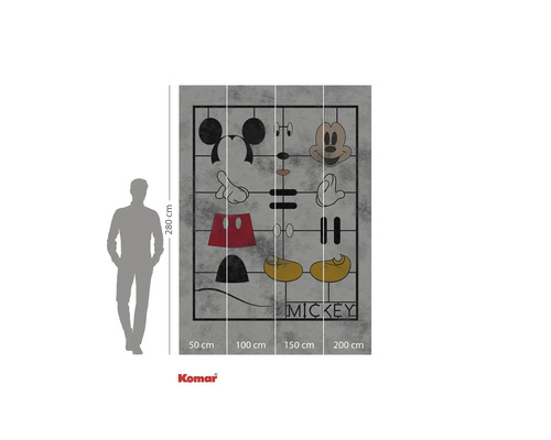 Komar Mickey Mouse fototapet med måtten 280 gånger 200 centimeter