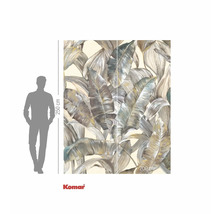 Komar fototapet med tropiskt bladmönster, 250 cm hög och 200 cm bred