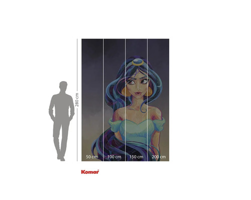 Komar Jasmine non-woven tapet, 4 delar, med en illustration av Disney-prinsessan Jasmine.