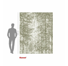 Komar fototapet med skogsmotiv och storleksangivelse.