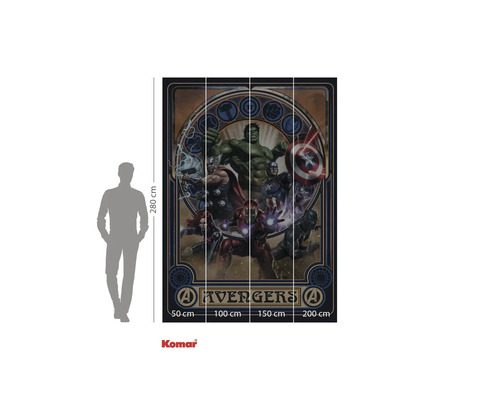 Komar fototapet med Avengers-motiv, 280 x 200 cm