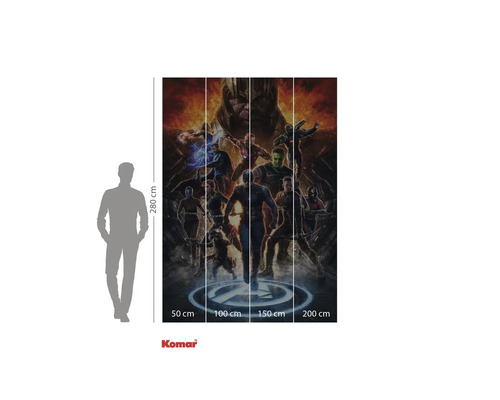 Fototapet med Avengers-motiv och måtten 280 x 200 centimeter