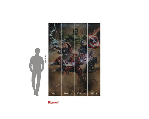 Komar Marvel Avengers fototapet med måtten 280 x 200 cm