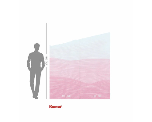 Komar fototapet med vågmönster, mått 250 x 300 cm