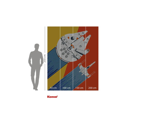 Flerdelad fototapet med illustration av rymdskepp från Star Wars