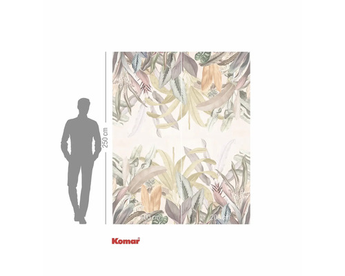 Fototapet med lövmotiv och höjdangivelse 250 cm