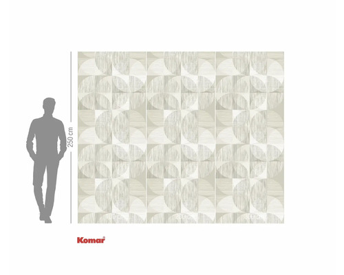 Fototapet med geometriskt mönster och en höjd på 250 cm.