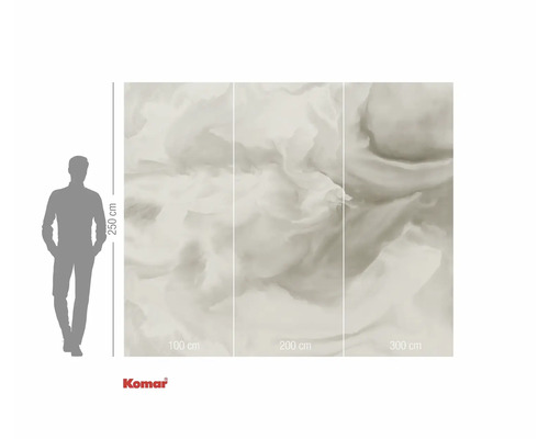 Komar fototapet med molnmönster, 300 cm bred och 250 cm hög