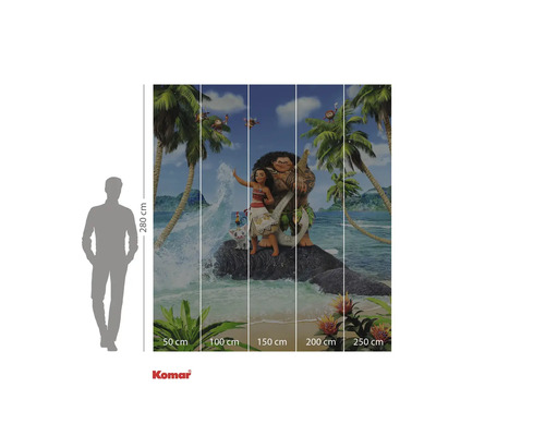 Komar fototapet med Vaiana och Maui på en tropisk ö