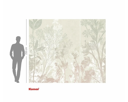 Komar fototapet med växtmotiv, 250 cm hög