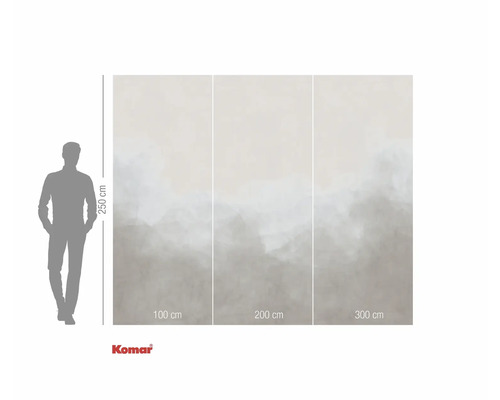 Komar fototapet med abstrakt mönster och storleksangivelser