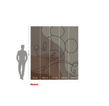 Komar fototapet med Mickey Mouse-motiv och storleksinformation