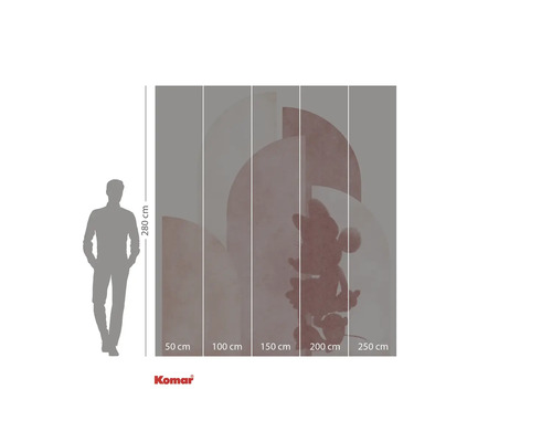 Fototapet med Musse Pigg-motiv och storleksinformation.