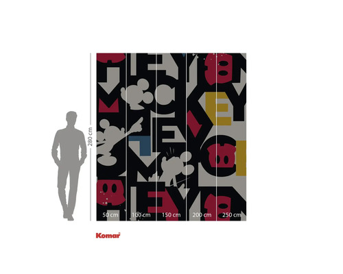 Komar Mickey Mouse fototapet, 280 gånger 250 centimeter