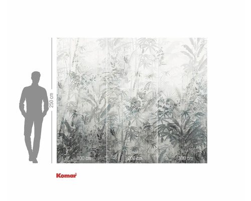 Fototapet med djungelmotiv och storleksangivelser