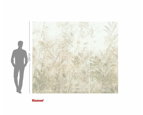 Komar fototapet med djungelmotiv och storleksangivelser