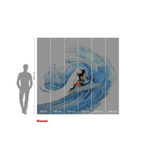 Fototapet med Musse Pigg som surfar på en våg