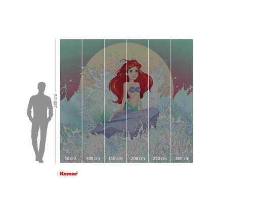 Fototapet med sjöjungfrun Ariel, 280 x 300 cm