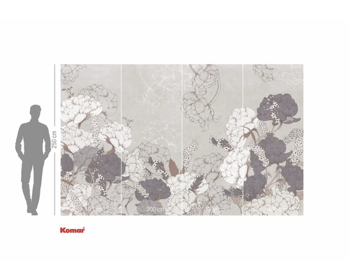 Väggbild med blommönster för väggdekoration