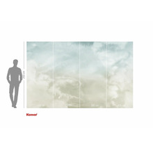 Fototapet med molnmönster och storleksinformation